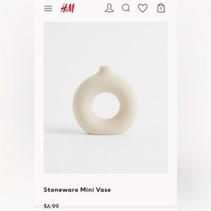 H&M circle modern eclectic vase